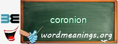 WordMeaning blackboard for coronion